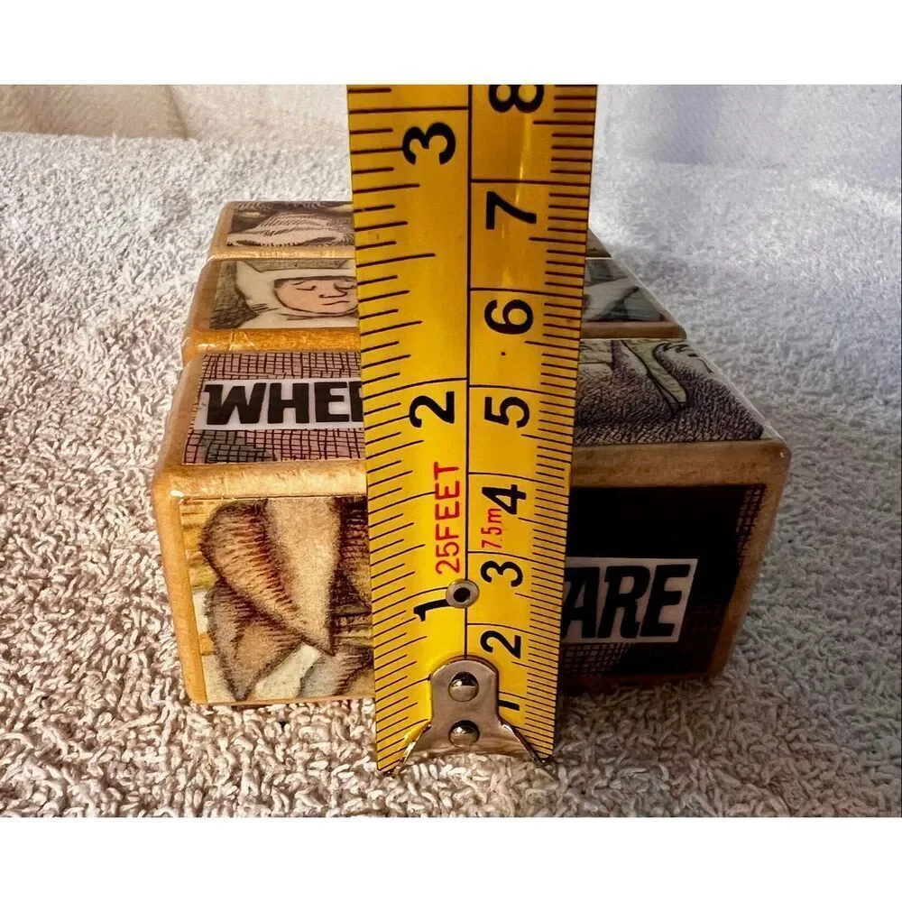Where the Wild Things Are Wooden Blocks: Storybook Nursery Decor Set of 6